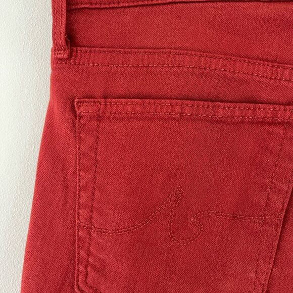 AG The Stevie Ankle Slim Straight Rust Jeans | Size 28R - Picture 8 of 10